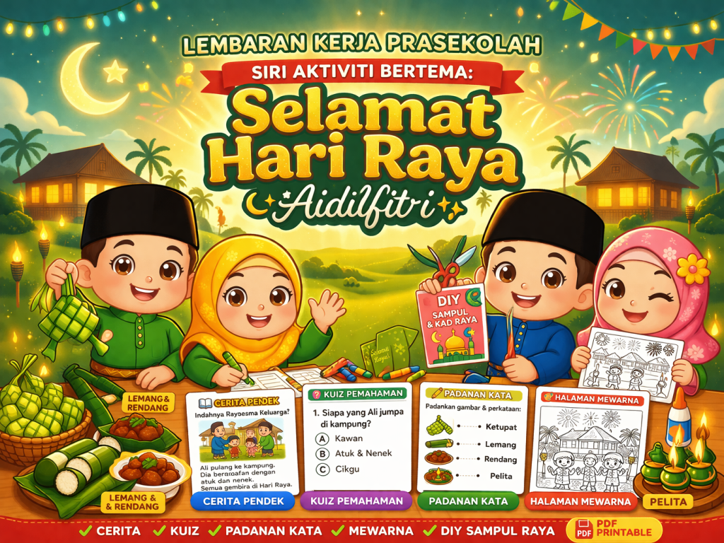 lembaran kerja prasekolah