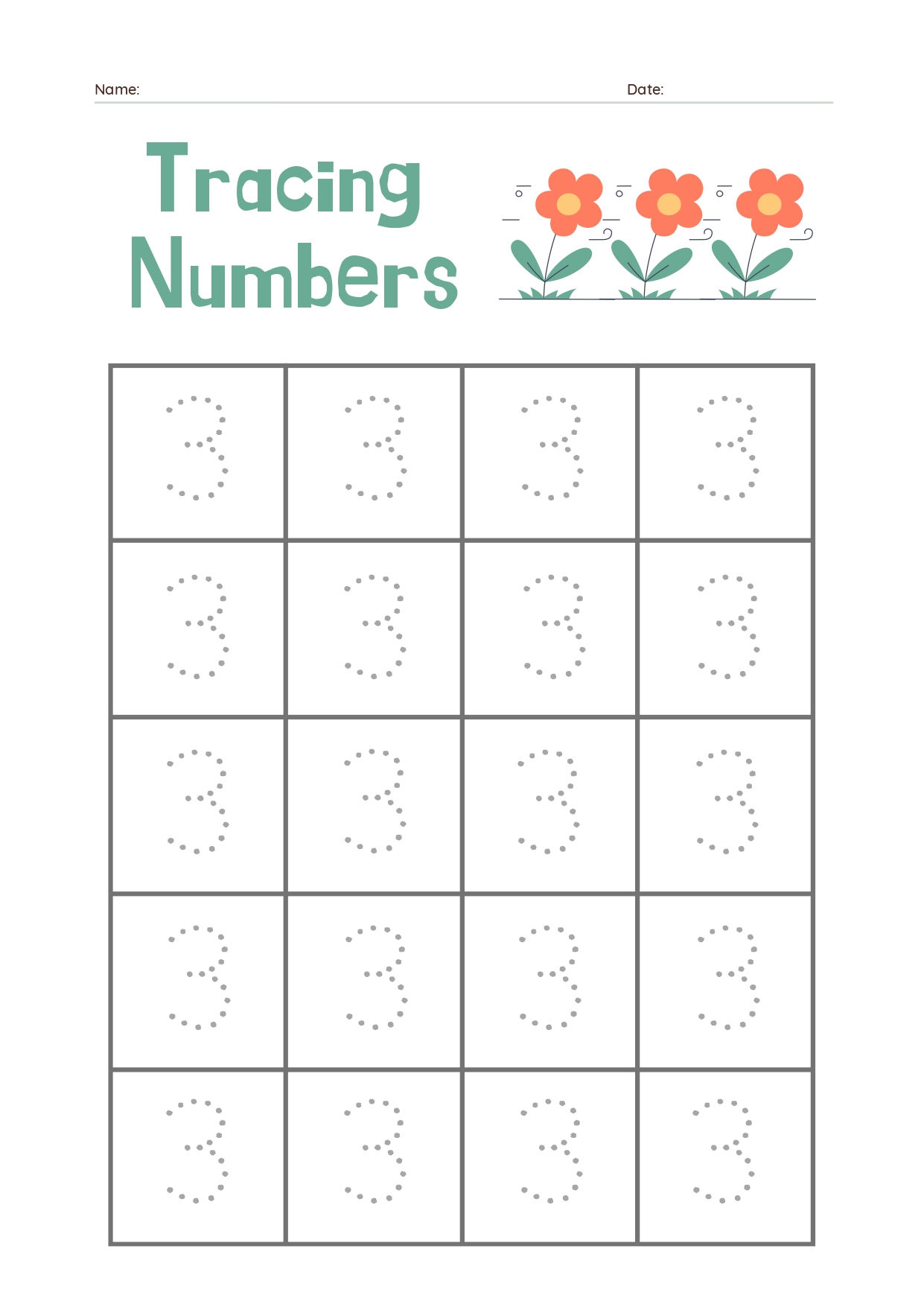 Lembaran Kerja Matematik Prasekolah 