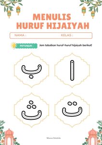 menulis hruuf hijaiyah siri 3