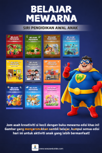 Lembaran mewarna prasekolah Belajar Mewarna Siri Pendidikan Awal Anak