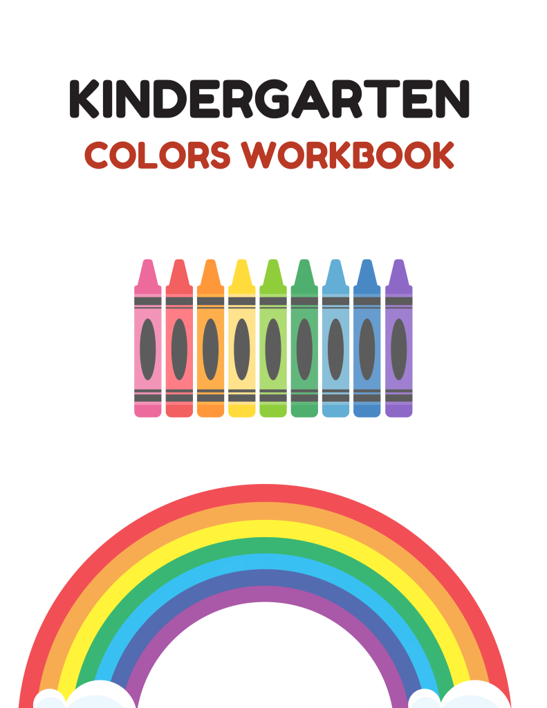 Kindergarten Colors Workbook lembaran kerja prasekolah mengenal warna